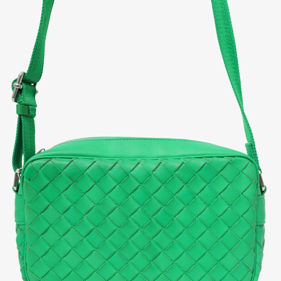 Bottega Veneta Green Small Intrecciato Camera Bag | Studio Nafay