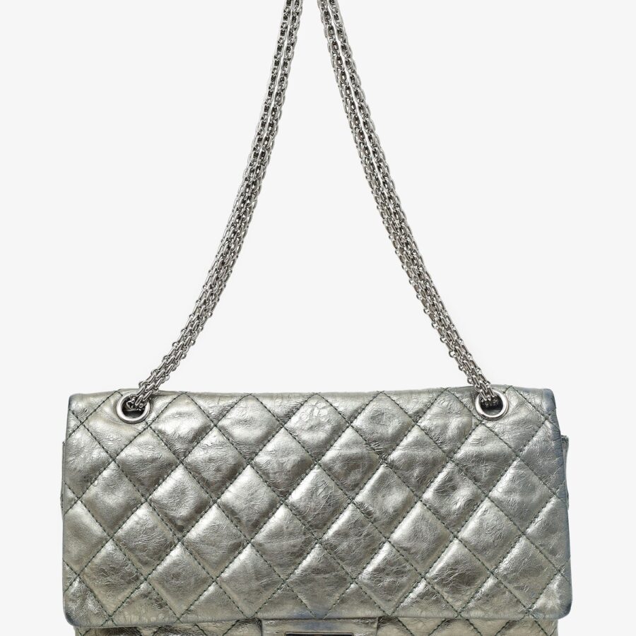 Chanel Silver Metallic Reissue 226 Double Flap Bag (As Is) | Studio Nafay