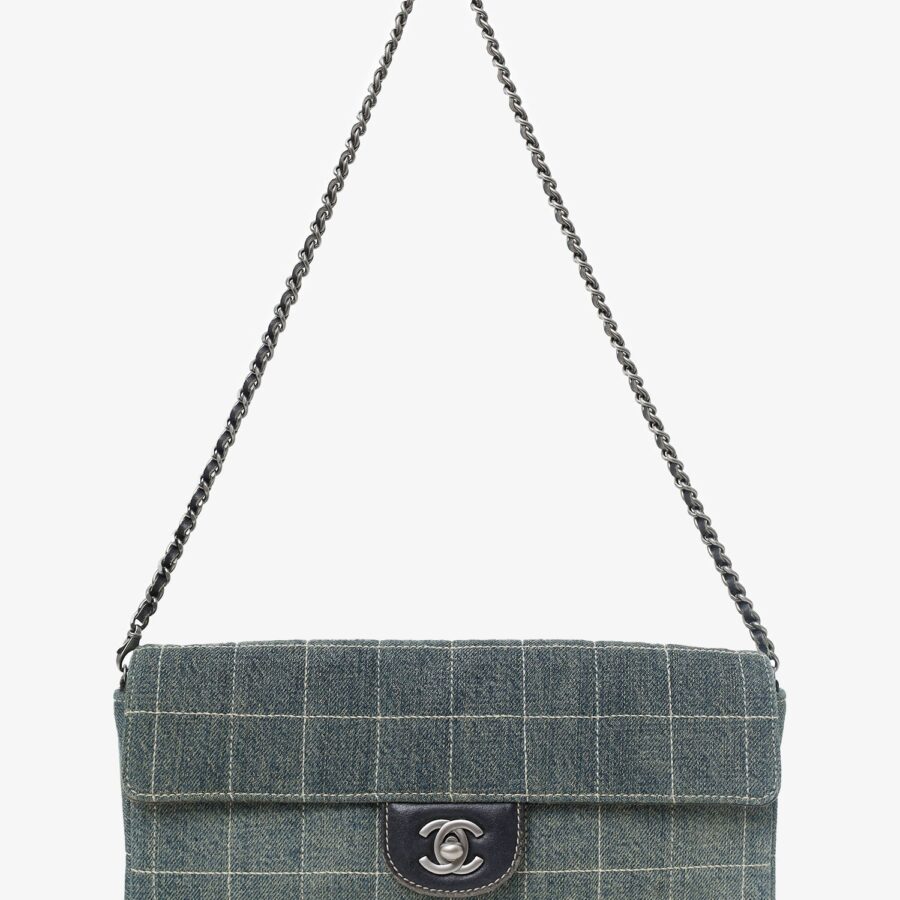 Chanel -02 Blue East West Chocolate Bar Shoulder Bag | Studio Nafay