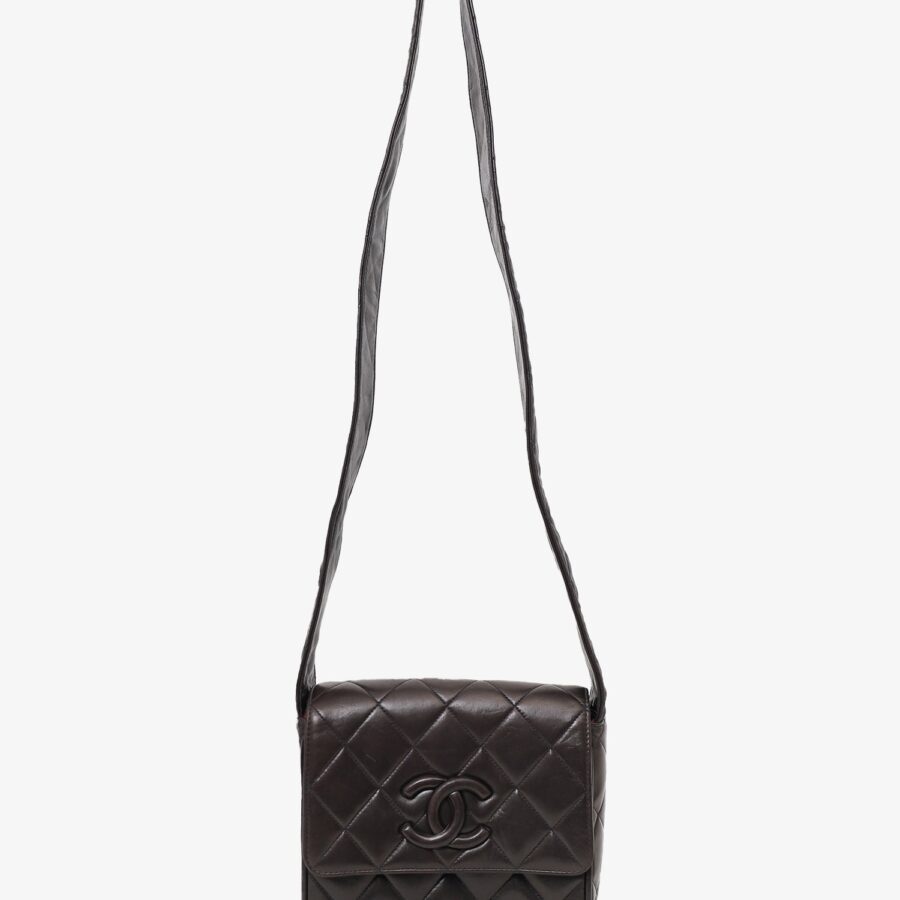 Chanel -94 So Black Quilted Lambskin Leather CC Shoulder Bag | Studio Nafay