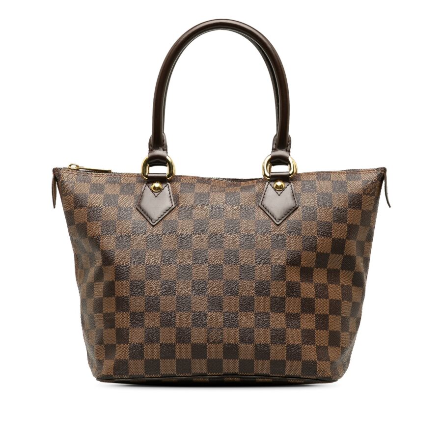 Brown Louis Vuitton Damier Ebene Saleya PM HandBag | Studio Nafay