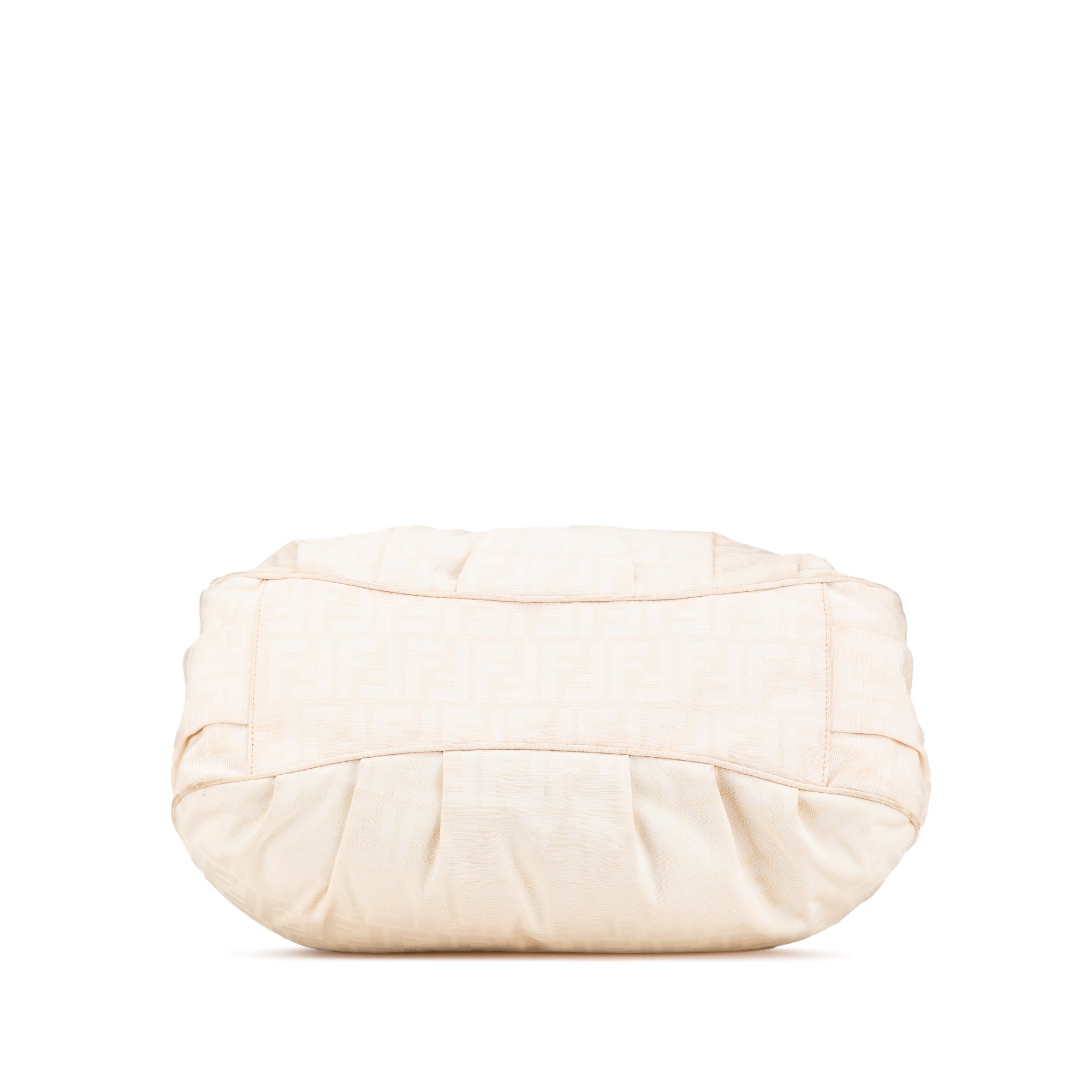 White Fendi Large Zucca Canvas Mia Tote