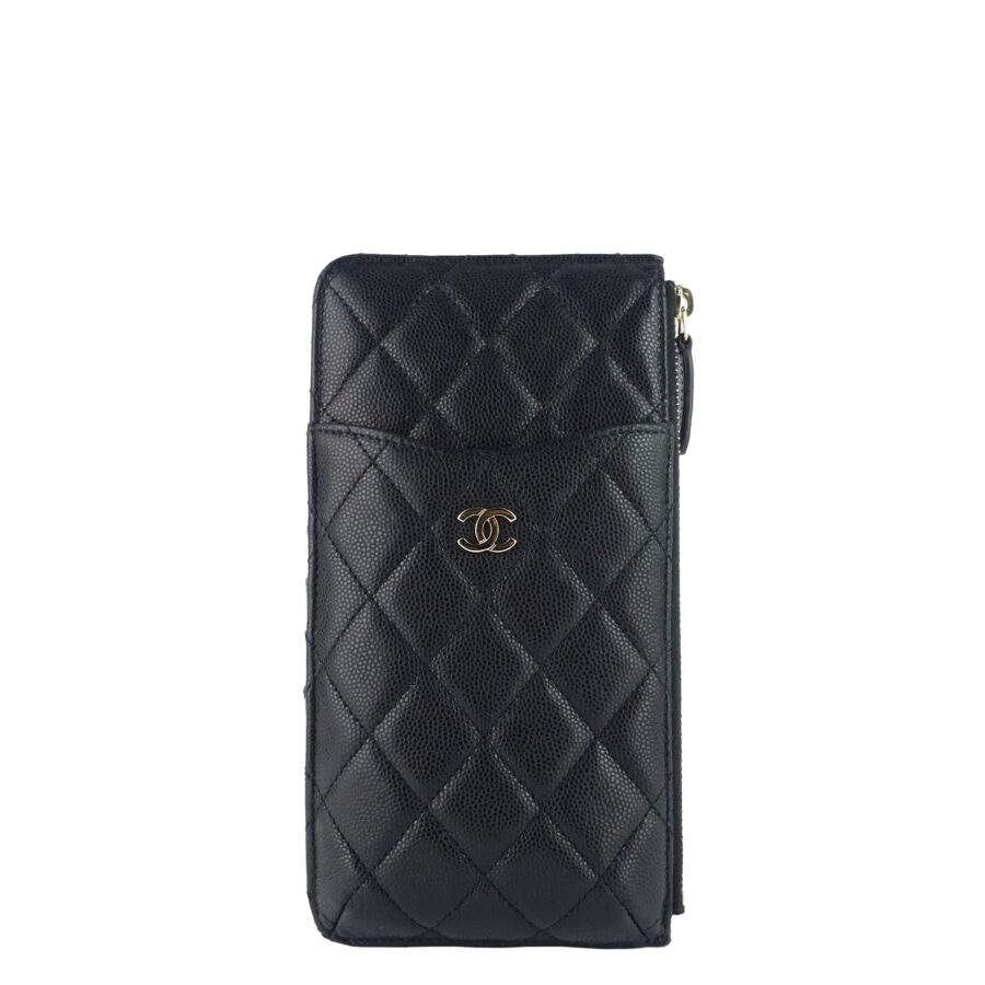 Quilted Caviar Leather Classic Flat Wallet | Studio Nafay