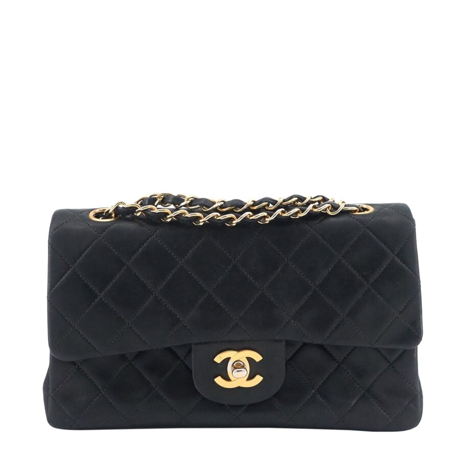 Classic Double Flap Small Lambskin Leather Bag | Studio Nafay