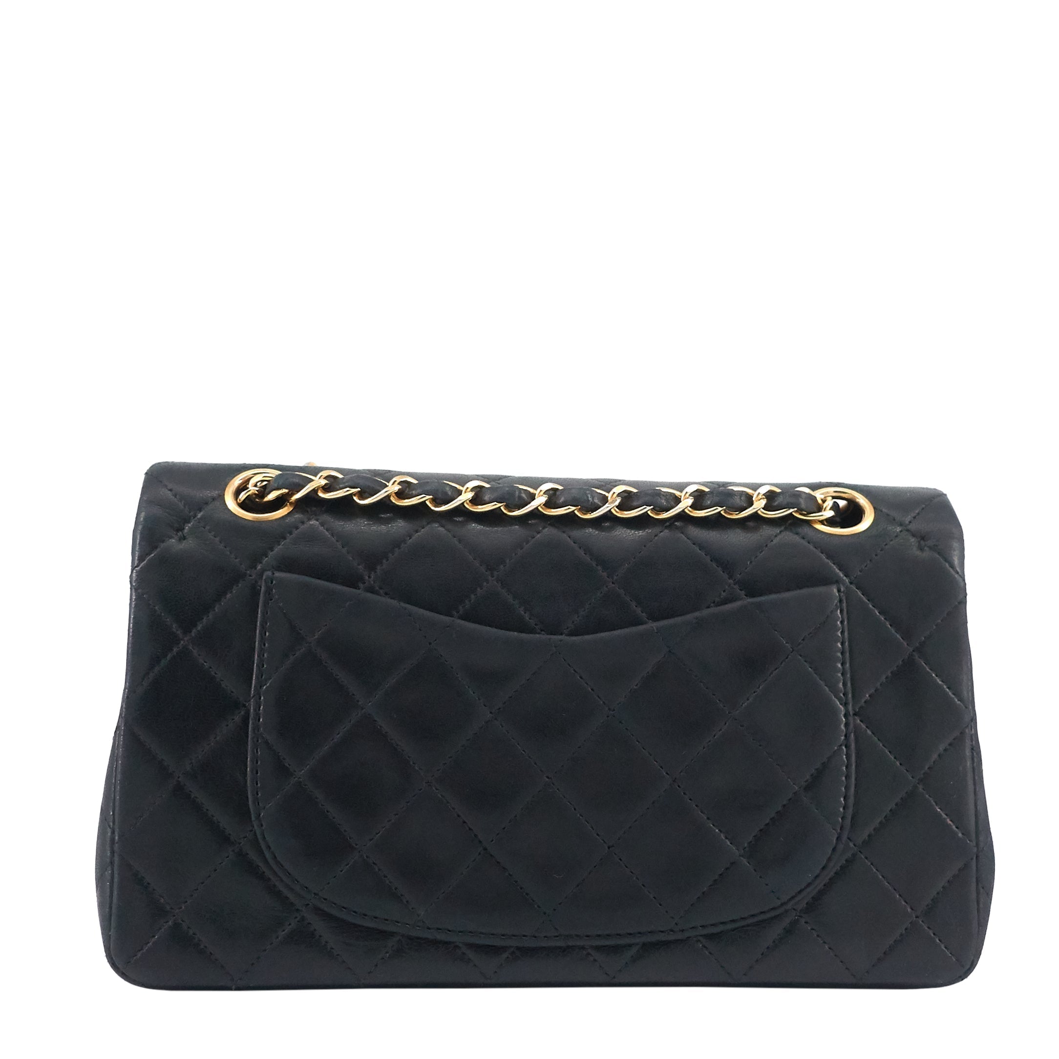Classic Double Flap Small Lambskin Leather Bag