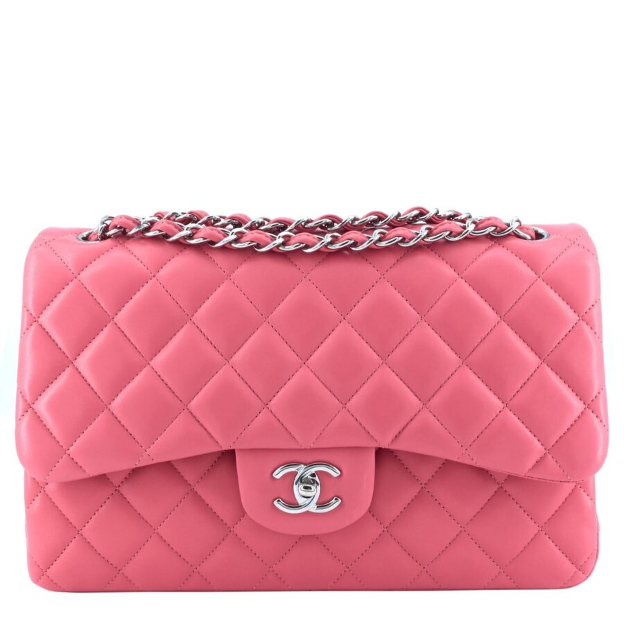 Classic Jumbo Double Flap Lambskin Leather Bag | Studio Nafay