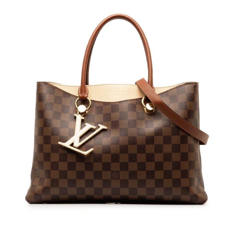 Brown Louis Vuitton Damier Ebene Riverside Satchel | Studio Nafay