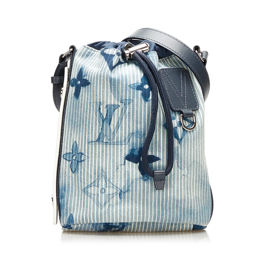 Blue Louis Vuitton Monogram Watercolor Sac Marin BB Bucket Bag | Studio Nafay