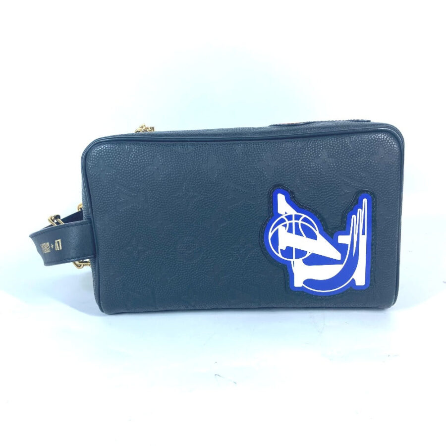LOUIS VUITTON business bag leather black LV x NBA monogram cloak dopp kit | Studio Nafay