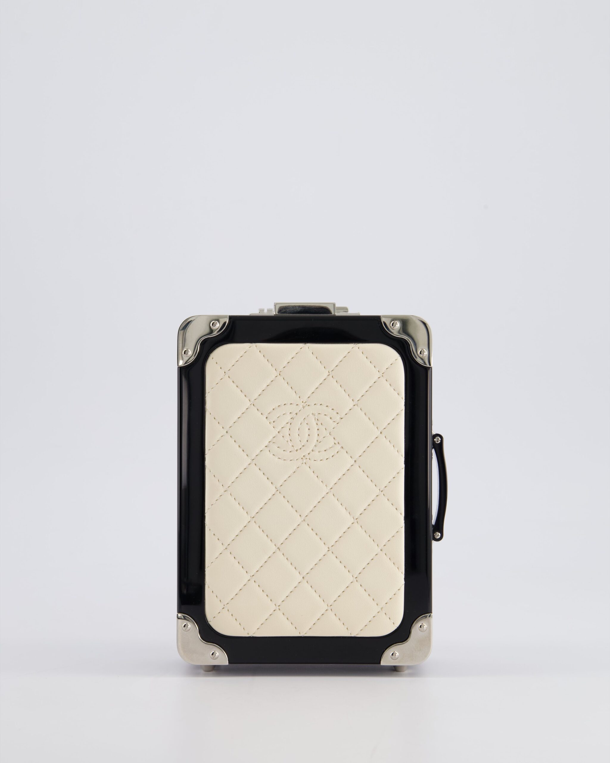 *RARE* Chanel Airlines Evening In The Air Trolley Bag with Silver Hardware and Quilted Leather with CC Logo Detail