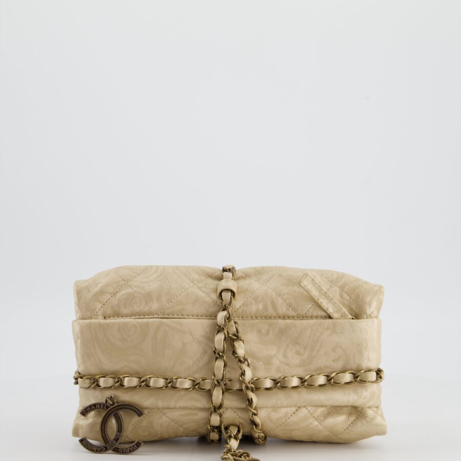 Chanel 12/A -Bombay Gold Baluchon Clutch Bag with Aged Gold Hardware | Studio Nafay