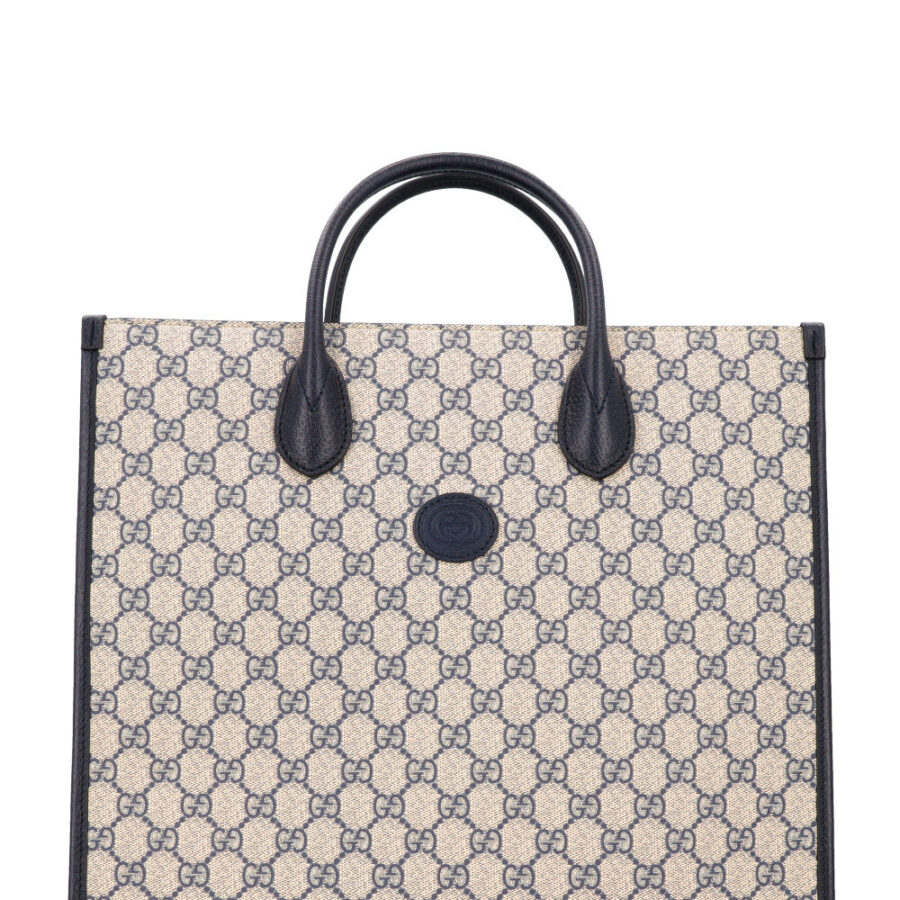 GUCCI Supreme GG Medium Tote Bag Blue | Studio Nafay