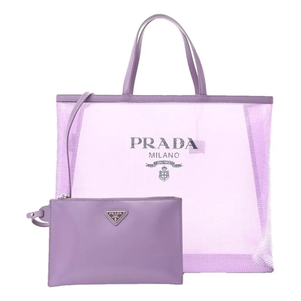 PRADA MESH SEQUIN LOGO TOTE BAG - Product Image 2