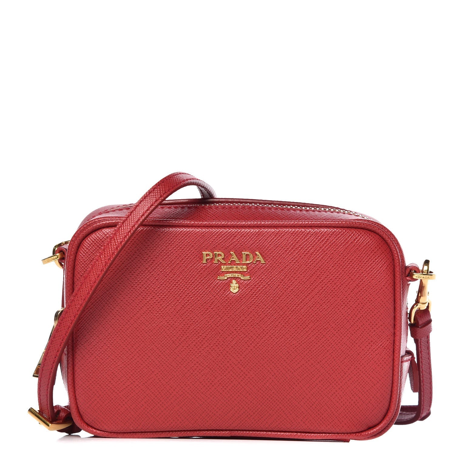 PRADA SAFFIANO LEATHER MINI CAMERA CROSSBODY BAG