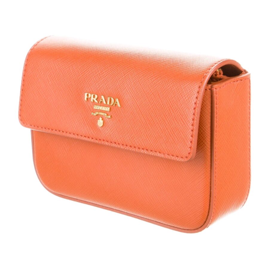 PRADA SAFFIANO LUX LEATHER SMALL CLUTCH/ PHONE HOLDER | Studio Nafay