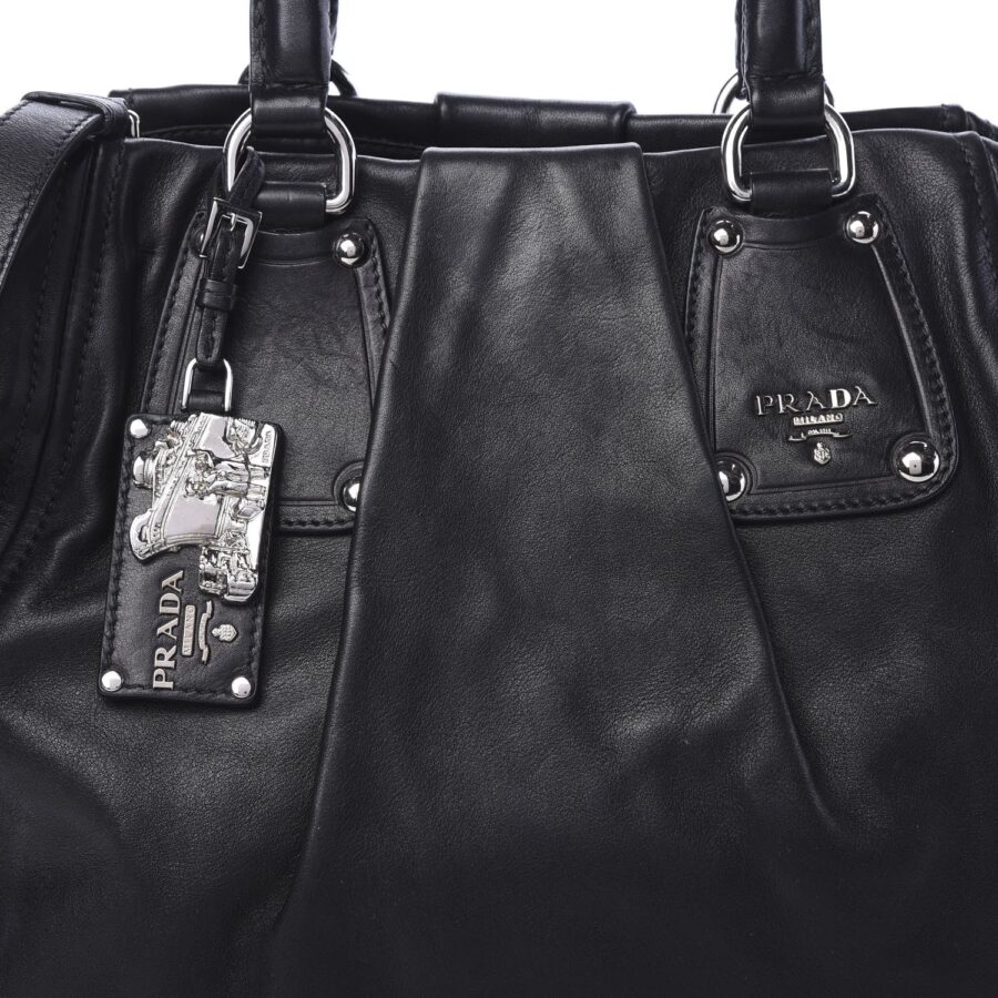 PRADA SOFT CALFSKIN LEATHER SHOULDER BAG | Studio Nafay