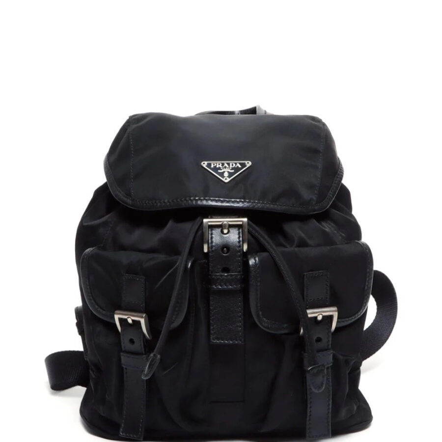 PRADA TESSUTO NYLON SAFFIANO SMALL BACKPACK | Studio Nafay