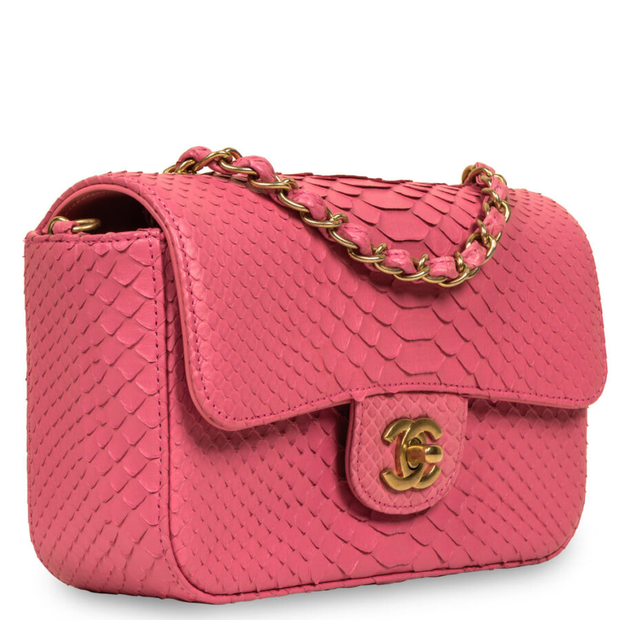 Classic Flap Bag - Mini Rectangular - Python | Studio Nafay