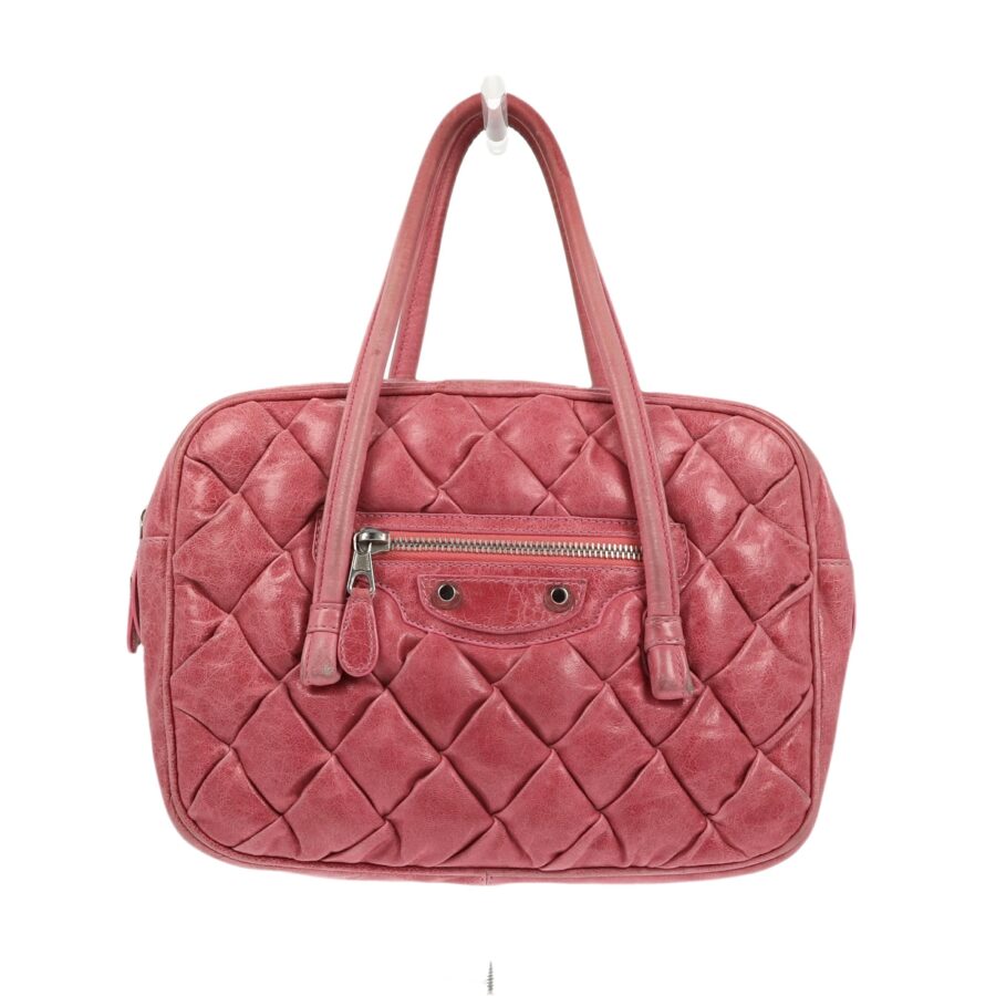 BALENCIAGA Shoulder Bag in Pink Leather | Studio Nafay