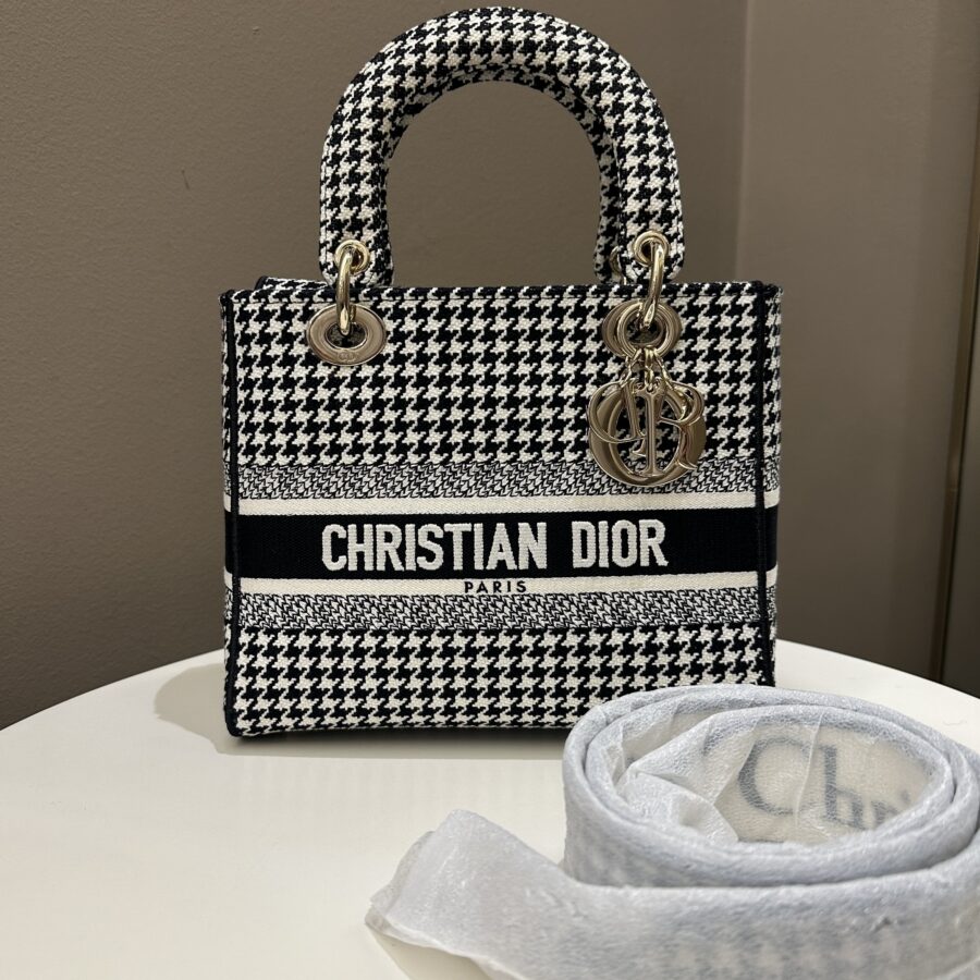 Dior Lady Dior Lite Houndstooth Embroidery | Studio Nafay