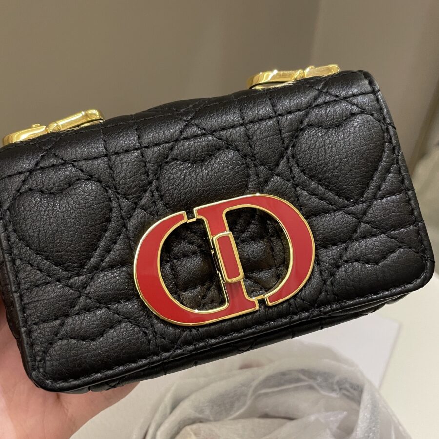 Dior Micro Cannage Caro Bag Black Grain Calfskin | Studio Nafay