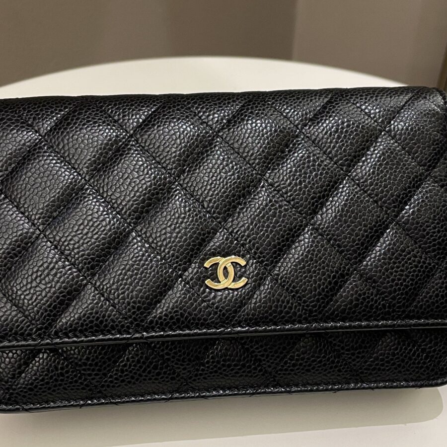 Chanel Classic Quilted Wallet on Chain Black Caviar | Studio Nafay