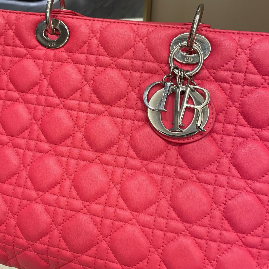 Dior Lady Dior Large Melon Pink Lambskin | Studio Nafay