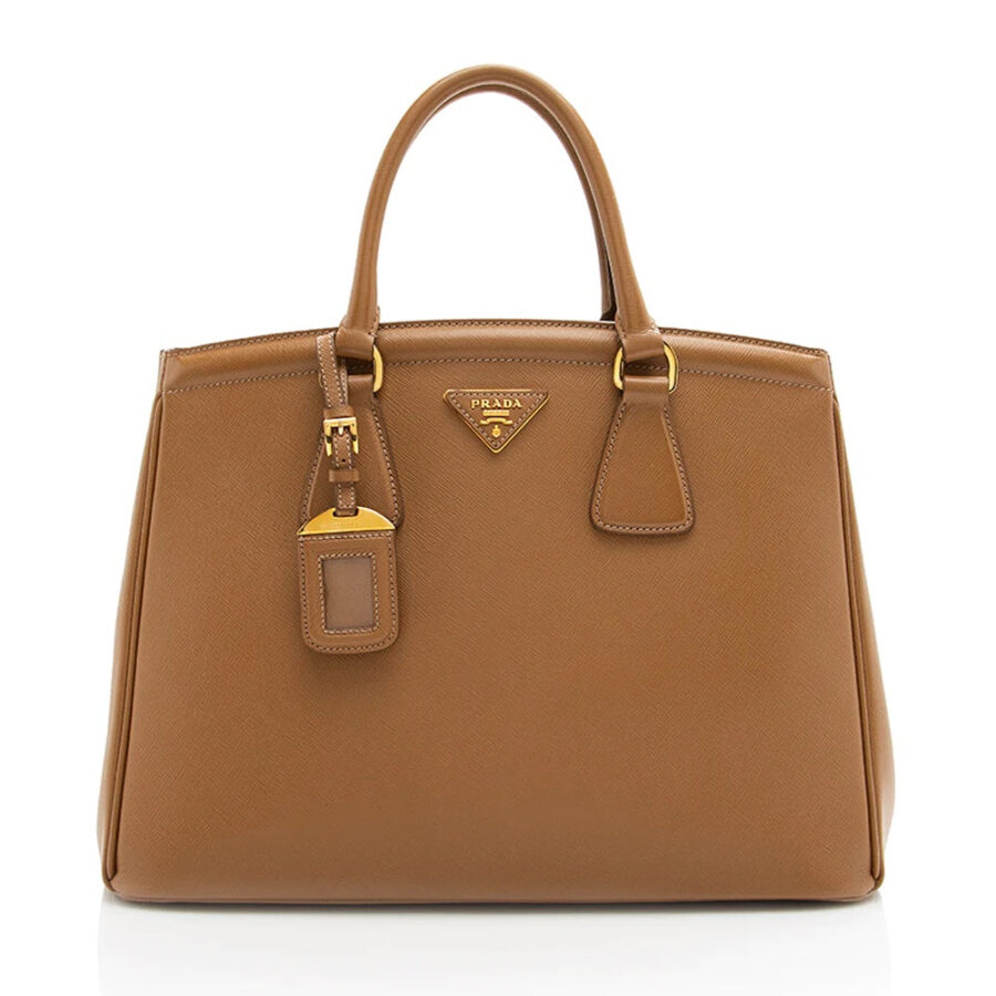 PRADA SAFFIANO LEATHER PARABOLE TOTE BAG | Studio Nafay