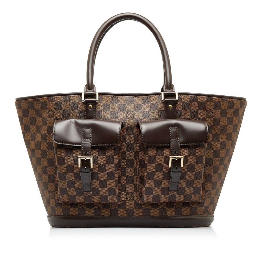 Brown Louis Vuitton Damier Ebene Manosque GM Tote Bag | Studio Nafay