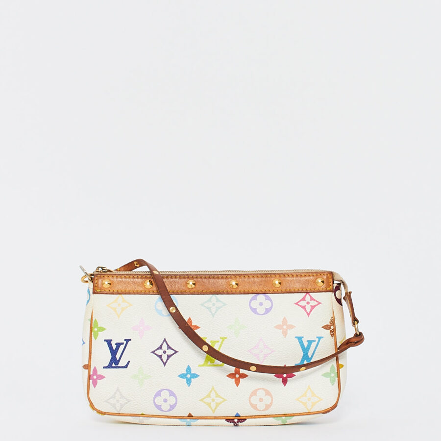 Louis Vuitton White Monogram Multi Murakami Pochette Accessoires | Studio Nafay