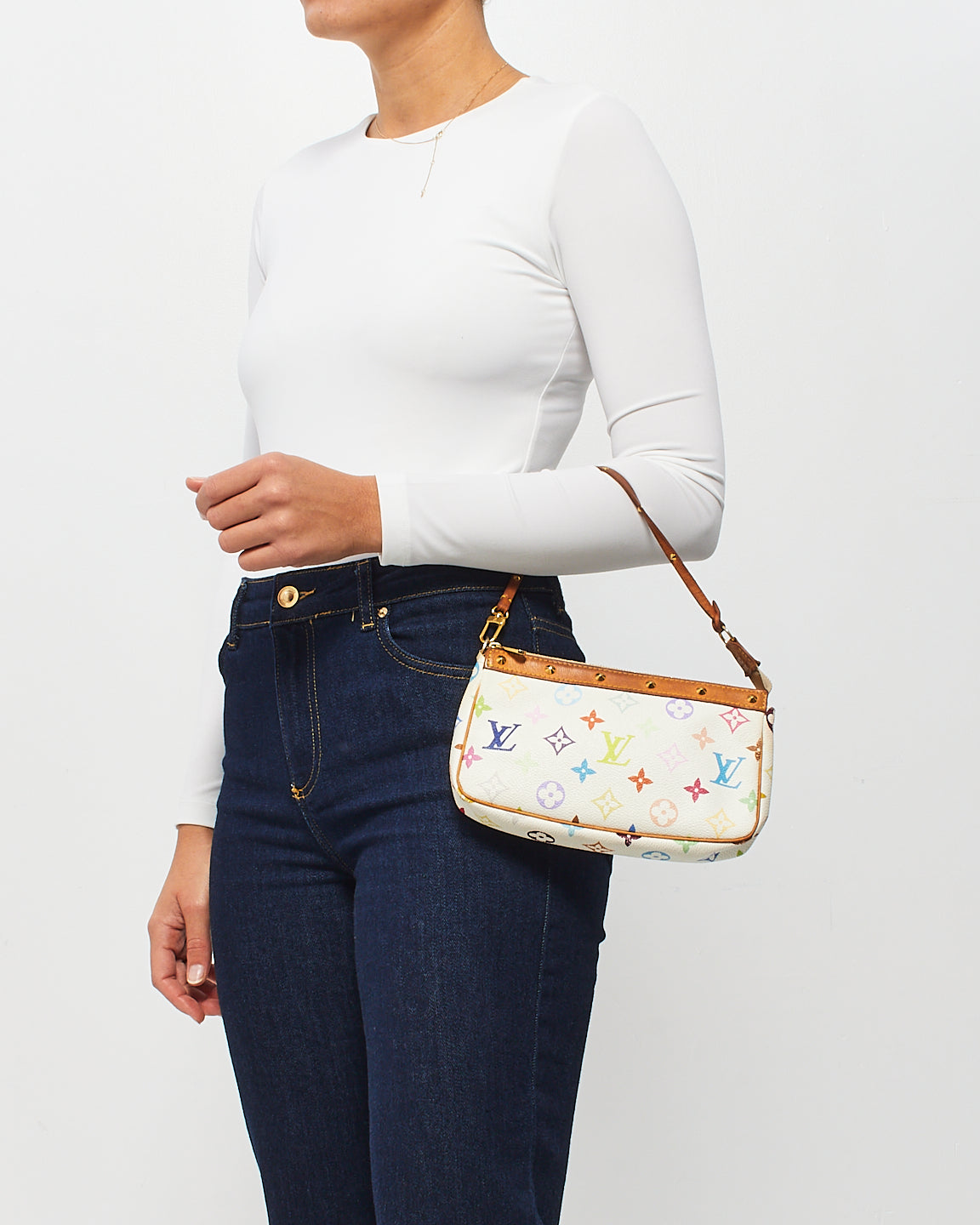 Louis Vuitton White Monogram Multi Murakami Pochette Accessoires