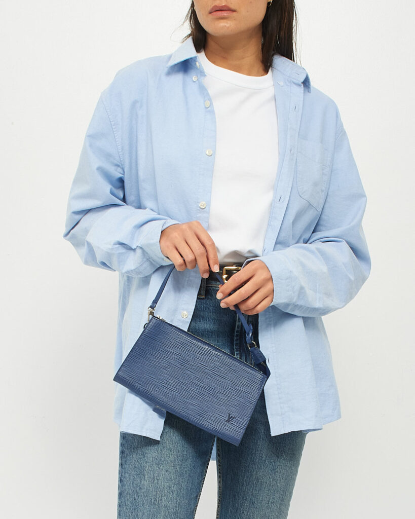 Louis Vuitton Blue Epi Leather Shoulder Pochette Bag - Product Image 2