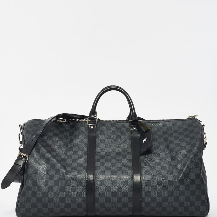 Louis Vuitton Damier Graphite Canvas Keepall Bandoulière 55 Bag | Studio Nafay