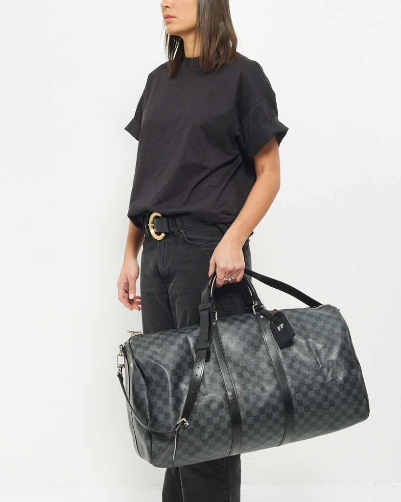 Louis Vuitton Damier Graphite Canvas Keepall Bandoulière 55 Bag - Product Image 2