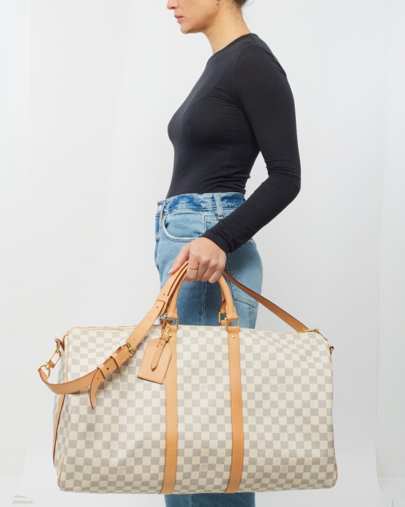 Louis Vuitton Damier Azur Keepall 55 Bandouliere Duffle Bag - Product Image 2