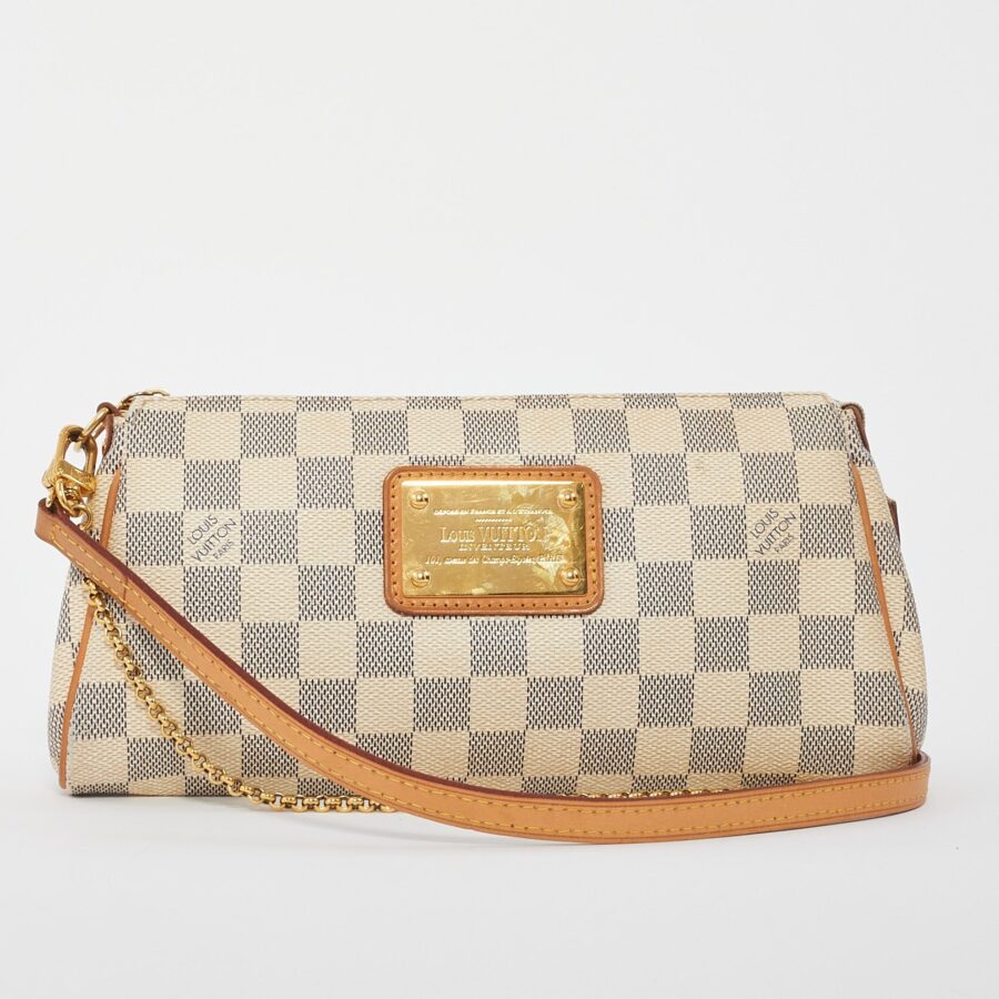 Louis Vuitton Damier Azur Canvas Eva Clutch Bag | Studio Nafay