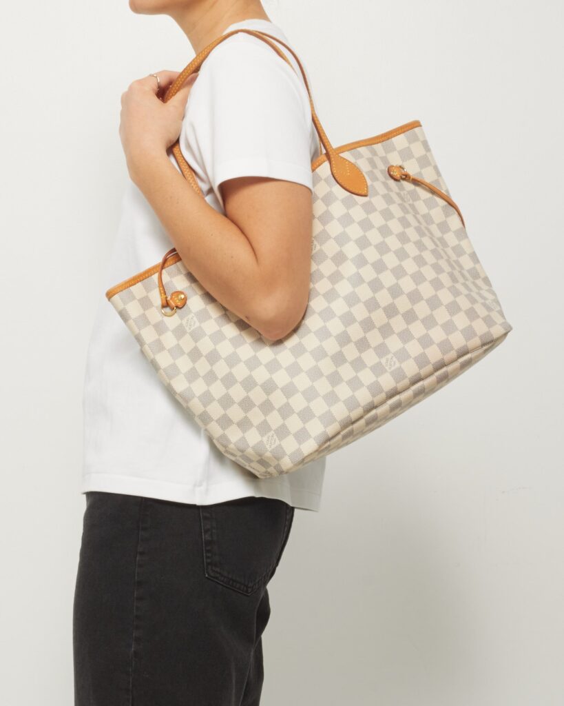 Louis Vuitton Damier Azur Canvas Neverfull MM Tote Bag - NO POUCH - Product Image 2