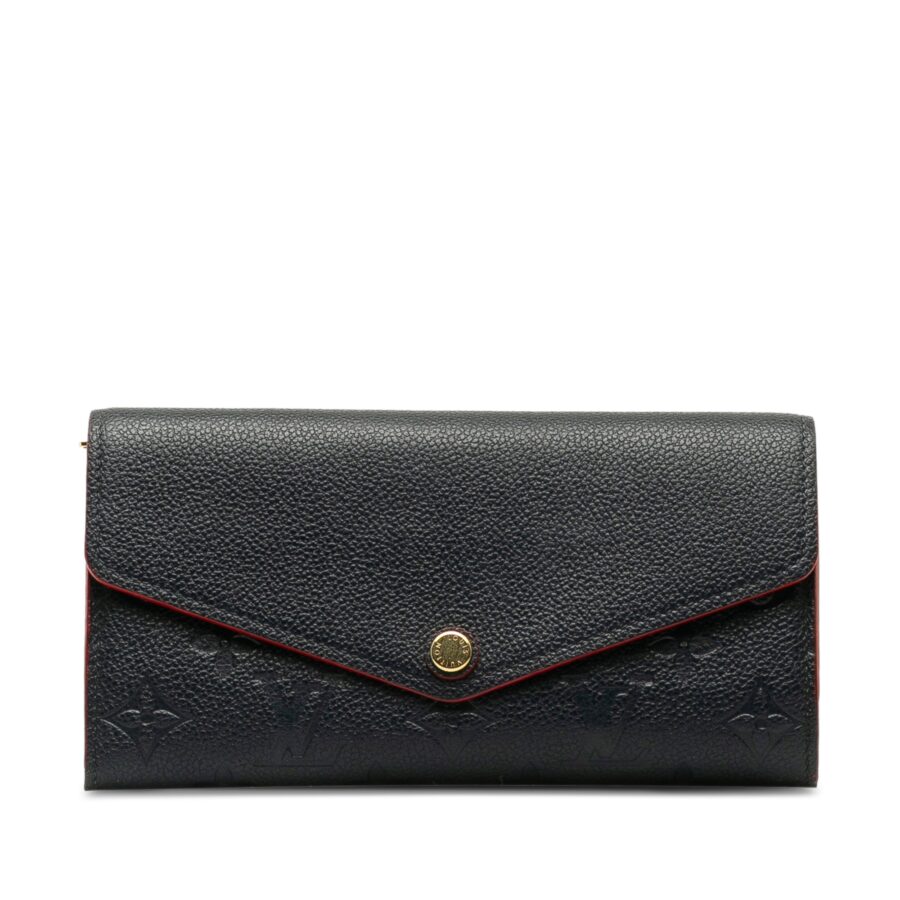 Blue Louis Vuitton Monogram Empreinte Portefeuille Sarah Wallet | Studio Nafay