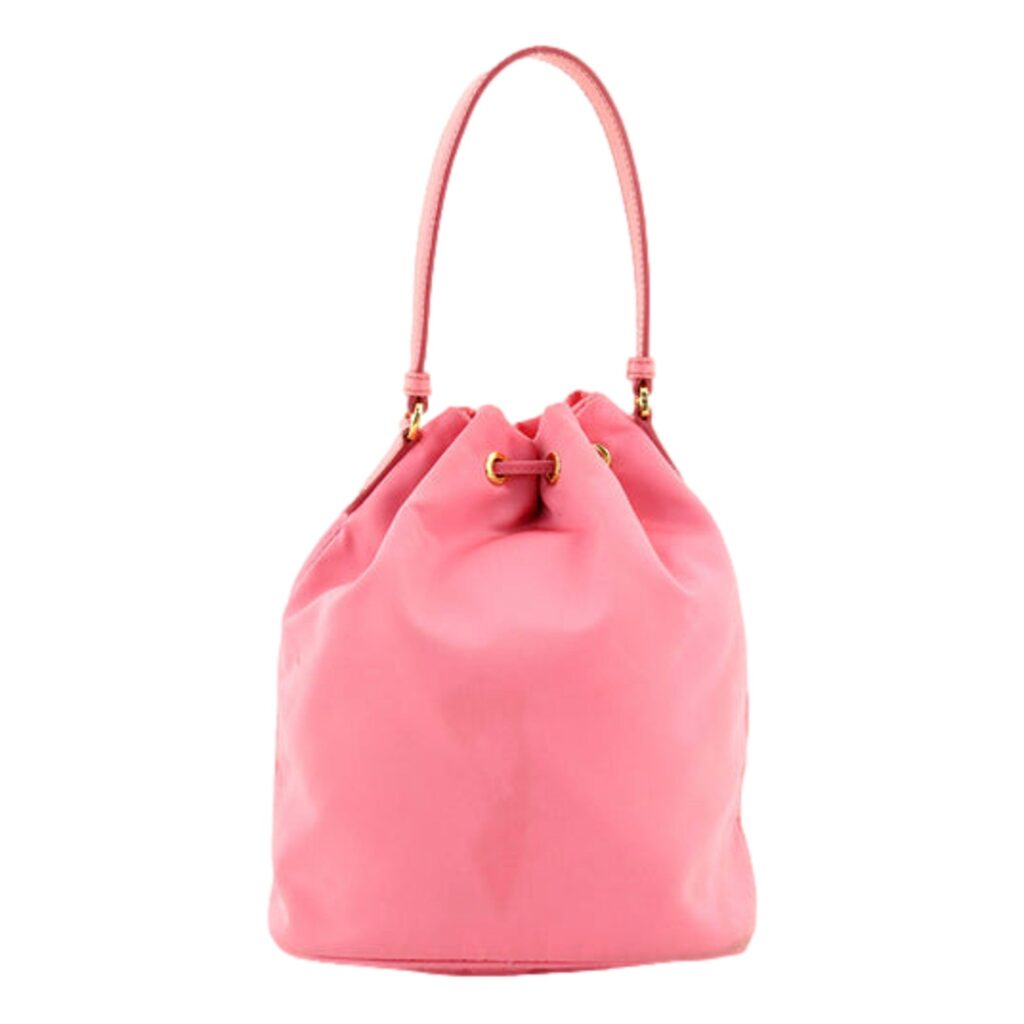 Prada Re-Nylon Saffiano Duet Bucket Crossbody Bag Small Begonia Pink - Product Image 2