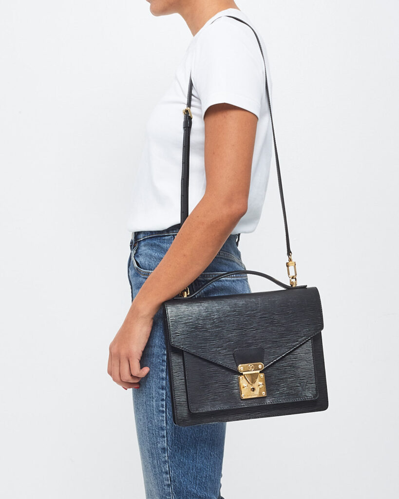 Louis Vuitton Black Epi Leather Monceau 28 Convertible Top Handle Bag - Product Image 2