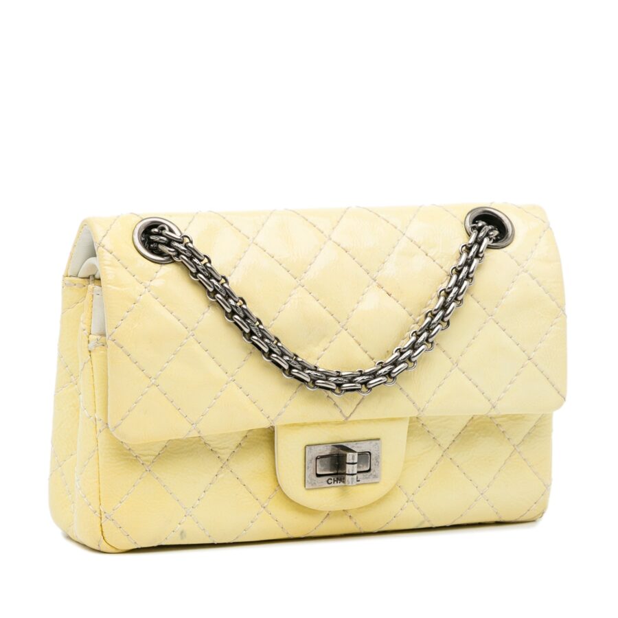 Yellow Chanel Mini Reissue Patent Flap Crossbody Bag | Studio Nafay