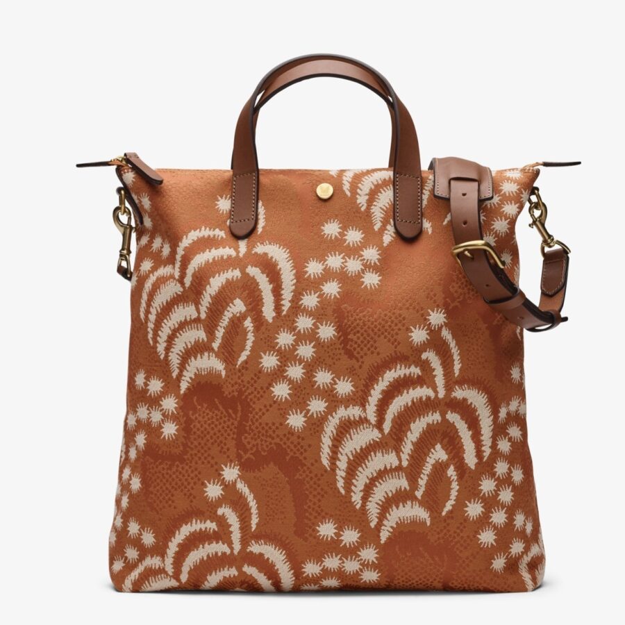 Shopper - Palm Jacquard/Cuoio | Studio Nafay