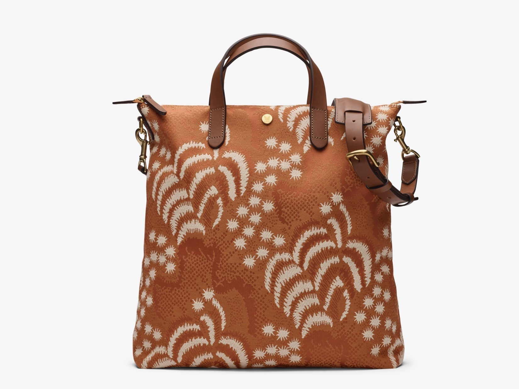 Shopper - Palm Jacquard/Cuoio | Studio Nafay