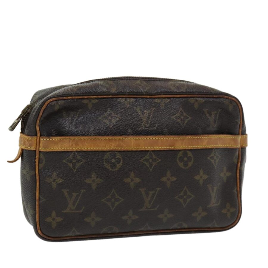 Monogram Canvas Clutch Bag with Zip Closure | Studio Nafay