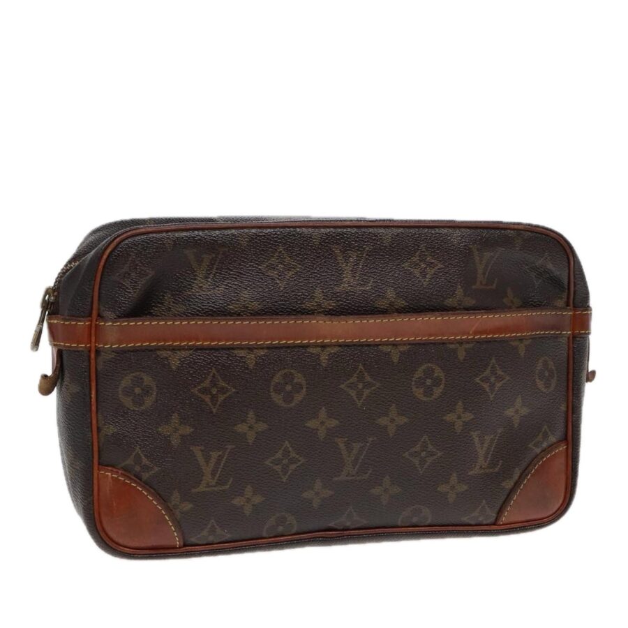 Monogram Canvas Clutch Bag with Surface Rubbing and Storage Odor | Studio Nafay