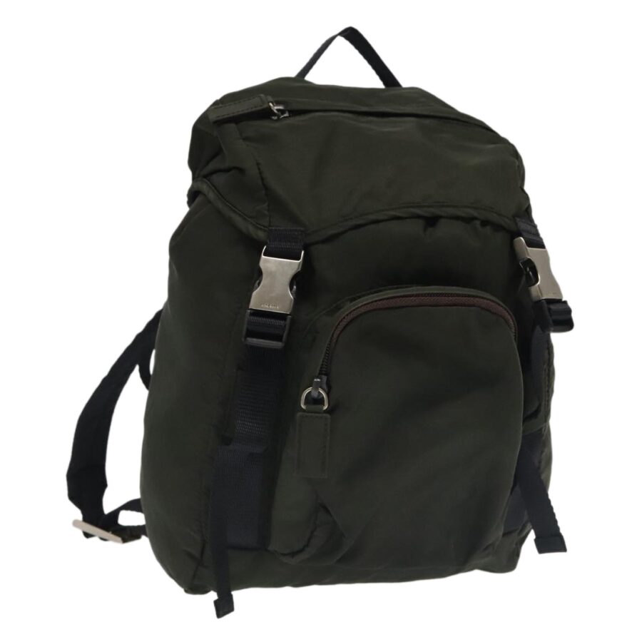 Nylon Backpack with Silver Accents | Studio Nafay