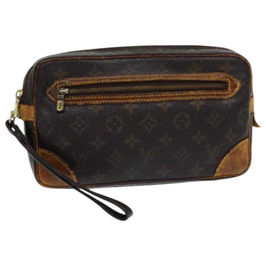 Monogram Canvas Clutch Bag with Detailing | Studio Nafay