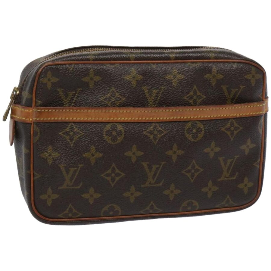 Monogram Canvas Clutch Bag with Zipper Closure | Studio Nafay