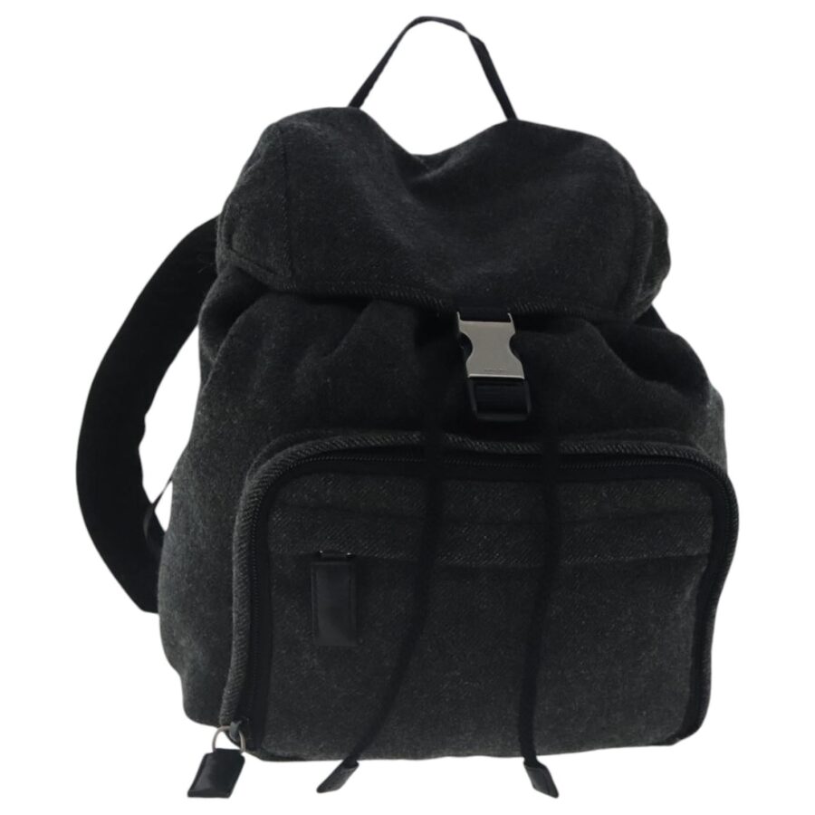 Wool Backpack with Silver Accents | Studio Nafay