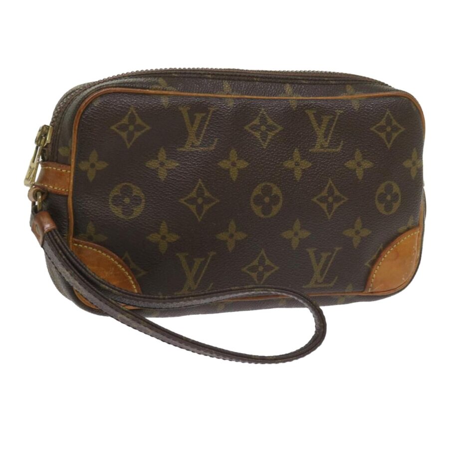 Monogram Canvas Clutch Bag with Dragonne Design | Studio Nafay